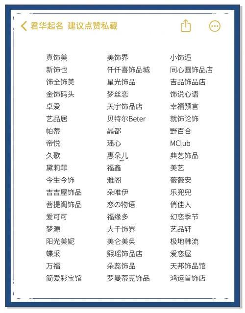 有范獨(dú)一無二的禮品店名字